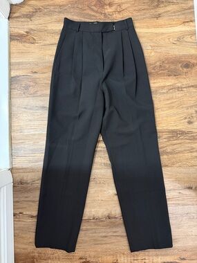 The Frankie Shop Women’s Straight Leg High-Rise Pleated Black Gelso Pants - S